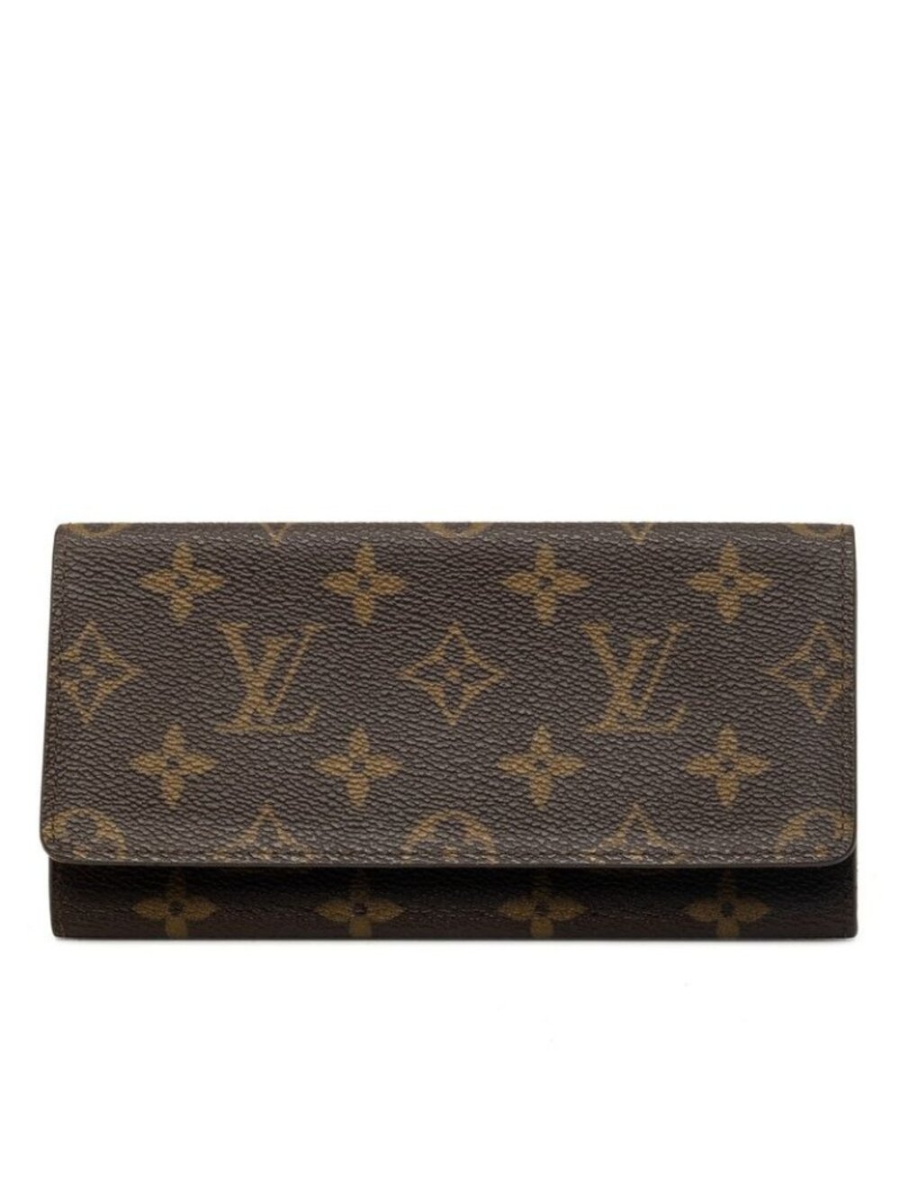 Louis Vuitton Monogram Porto Circle Bifold Billfold Brown Leather Wallet